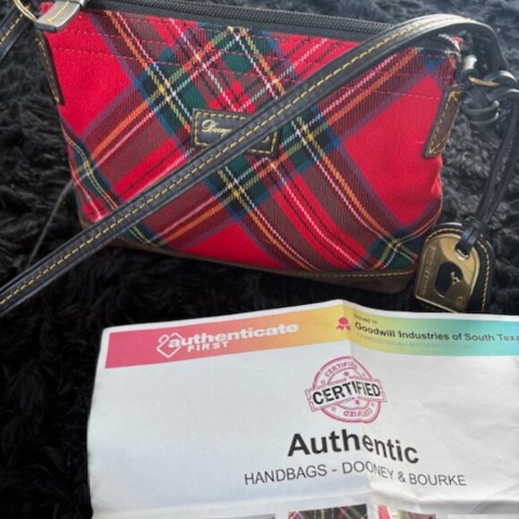 Dooney & Bourke Red Plaid Crossbody Bag - Picture 2 of 8